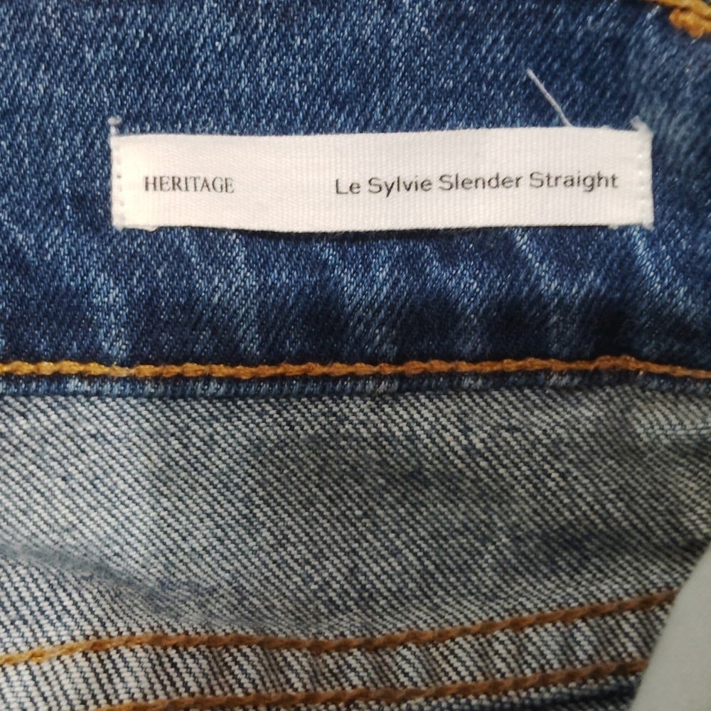 Frame Le Sylvie Slender Straight Leg High Rise Heritage Jeans Size 23 - Picture 5 of 6